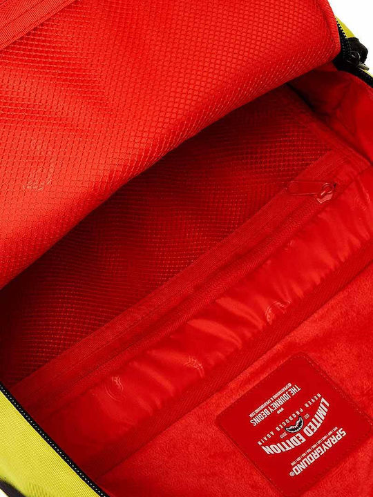 Sprayground DLXSR School Bag Backpack Yellow with Water Bottle Holder