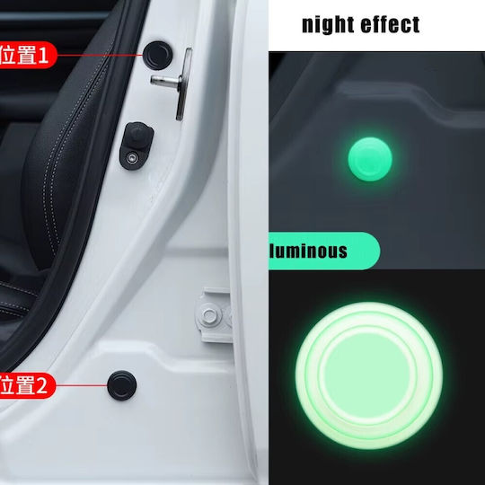 Anti-Vibration Phosphorescent Silicone Car Stickers Doors Hood & Trunk Set 20 Pieces Tc-248