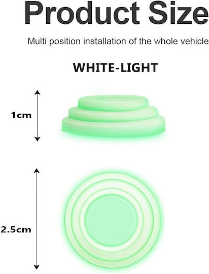 Anti-Vibration Phosphorescent Silicone Car Stickers Doors Hood & Trunk Set 20 Pieces Tc-248
