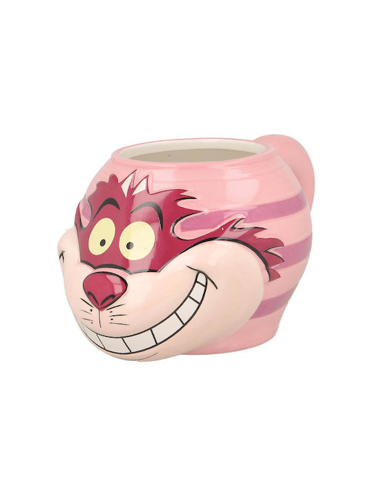 Stor Cheshire Cat Mug Ceramic Pink 500ml