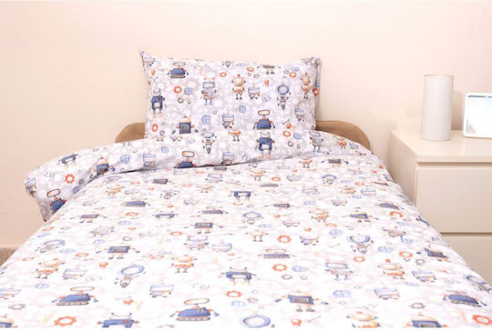 Viopros Robot Panda Clasic Borduri Pentru Pătuț Intern Robot 40x165cm