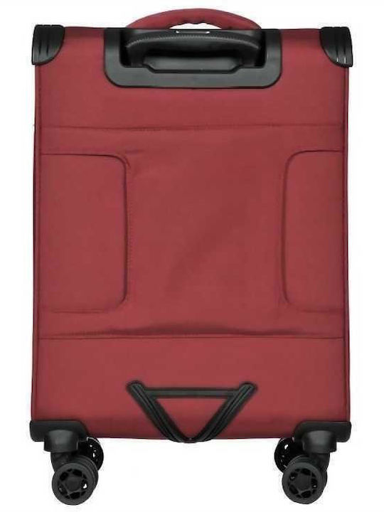 Verage Toledo Valiză De Călătorie De Cabină Din Material Textil Burgundă Cu 4 Roți Înălțime 55 Cm