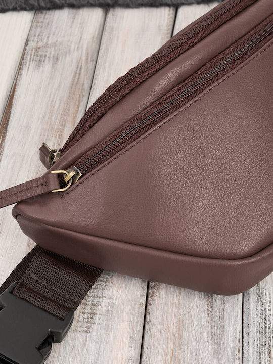 Magazin online pentru femei Piele Bum Bag pentru Curea Tabac maro