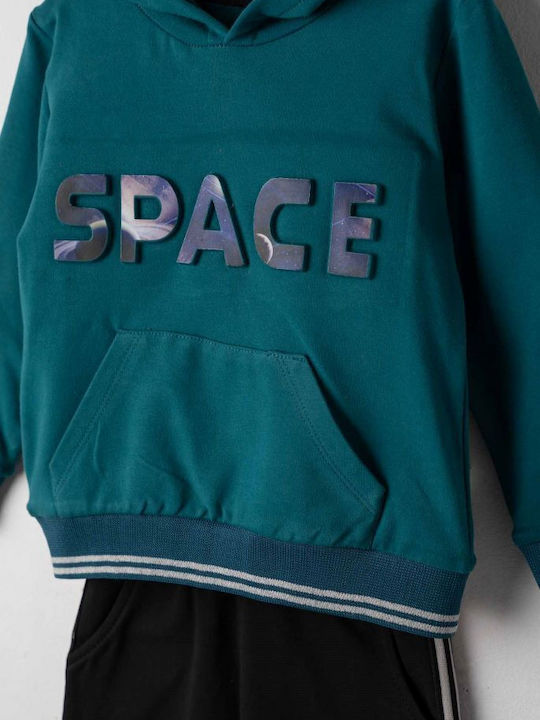 Kids Sweatpants Set Petrol Blue 2pcs