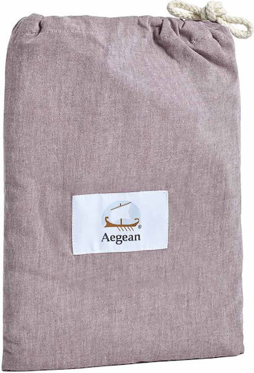 Aigaion Единично 100x200+40см. с Ластик Earthy Red