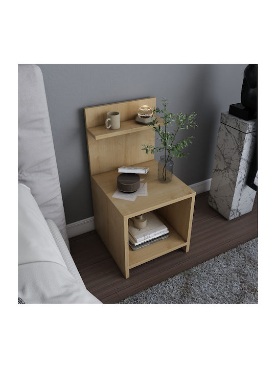 Bedside Table Ulman Wooden Beige 35x37x72cm GP052-0212 1