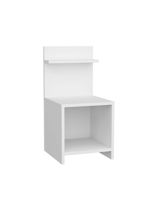 Κομοδίνο Ulman Ξύλινο Λευκό 35x37x72cm