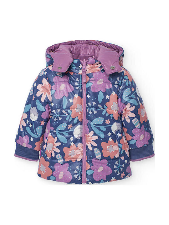 Kids' Casual Jacket Double Sided with Hood Multicolour