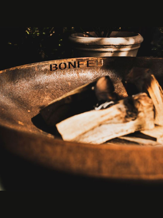 Bonfeu Bonbowl 120 Τζάκι Εξωτερικού Χώρου Μεταλλικό Γκρι 120x120x31cm