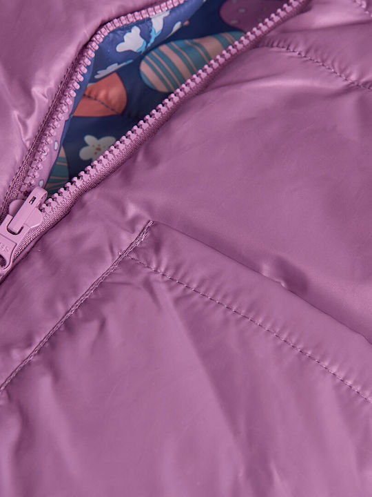 Kids' Casual Jacket Double Sided with Hood Multicolour