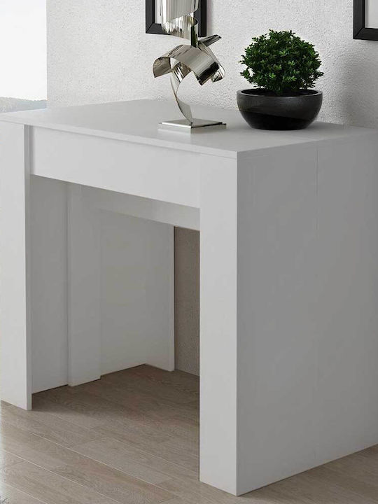 Τραπέζι Επεκτεινόμενο Ξύλινο Λευκή 78x90εκ.