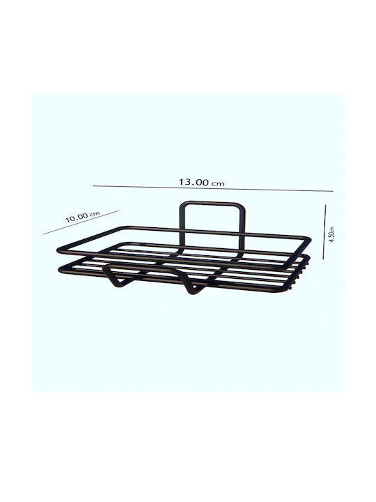 Femmit Self-Adhesive Metallic Soap Dish Bathroom & Kitchen Soap Holder Matte Black