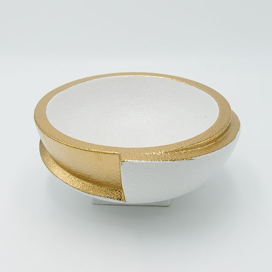 Decorative Bowl White 23.5x23x10.5cm