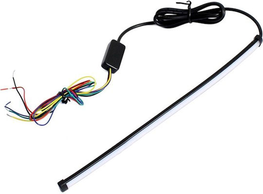 Flexible Motorcycle Headlight LED Strip Running-strobe Brake Lights & Dynamic Turn Signals High Brightness 45cm Tc-257