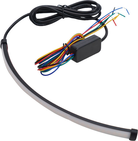 Flexible Motorcycle Headlight LED Strip Running-strobe Brake & Dynamic Turn Signal High Brightness 60cm Tc-258