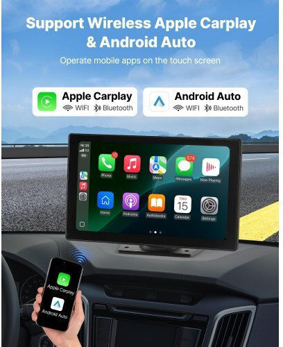 Vevor Οθόνη Αφής 9" Multimedia για Ταμπλό Αυτοκινήτου με Apple CarPlay / Android Auto / Bluetooth / GPS