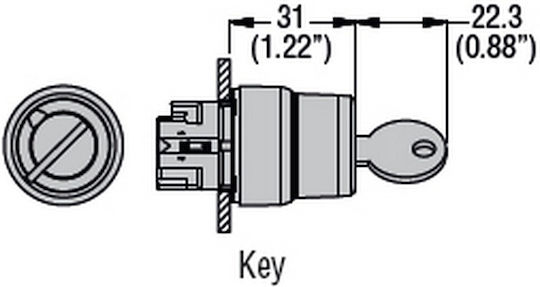 Selector Switch Head 3 Positions Metal Premium Black Φ22