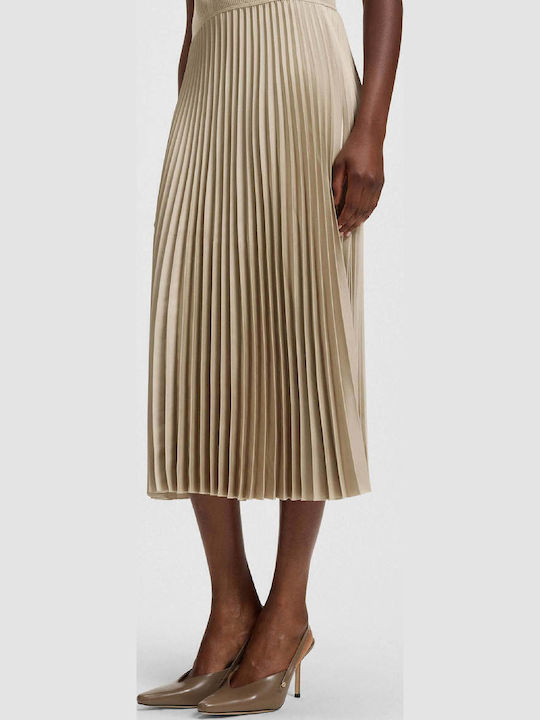 Fadridi Pleated Skirt Light Beige