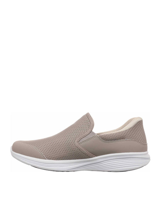 Анатомични Дамски Slip-On Кожени Бежови
