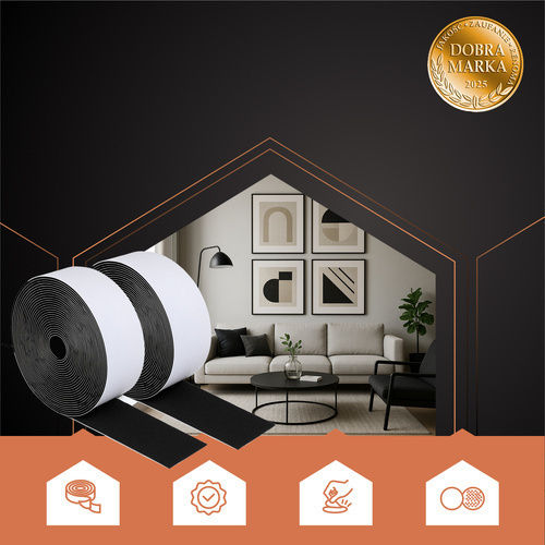 Ruhhy Self-Adhesive Hook & Loop Tape Black 25mmx5m 1pcs Ruhhy Self-Adhesive Hook & Loop Tape Black 25mmx5m 1pcs