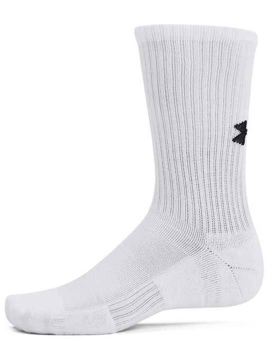 Under Armour Αθλητικές Κάλτσες Λευκές 3 Ζεύγη