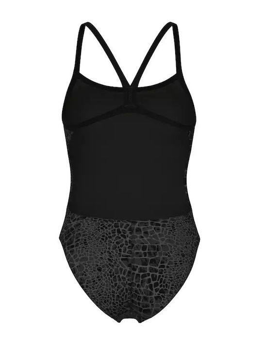 Arena Αθλητικό Ολόσωμο Μαγιό Animal Print Μαύρο