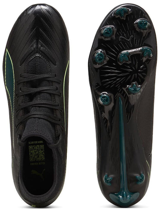 PUMA Ultra 6 Play+ Football Shoes with Cleats FG/AG Black