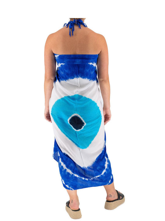 Παρεό Τύπωμα Μάτι Tie Dye 522043-59-μπλε