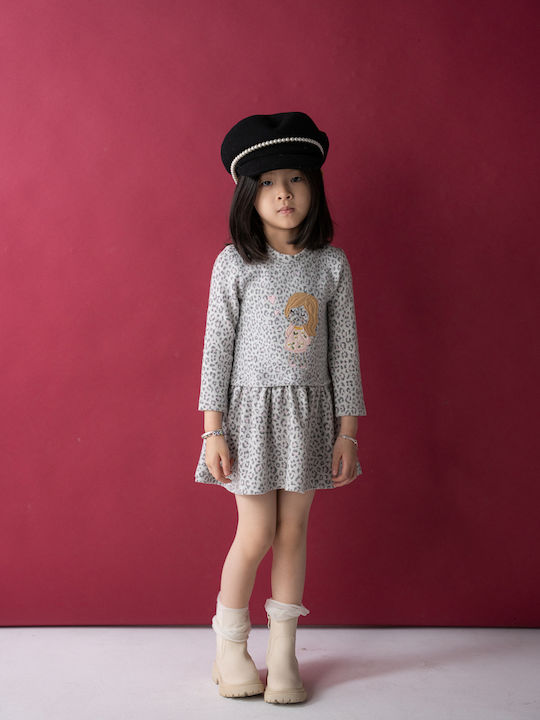 Kinderkleid Langärmelig Gray