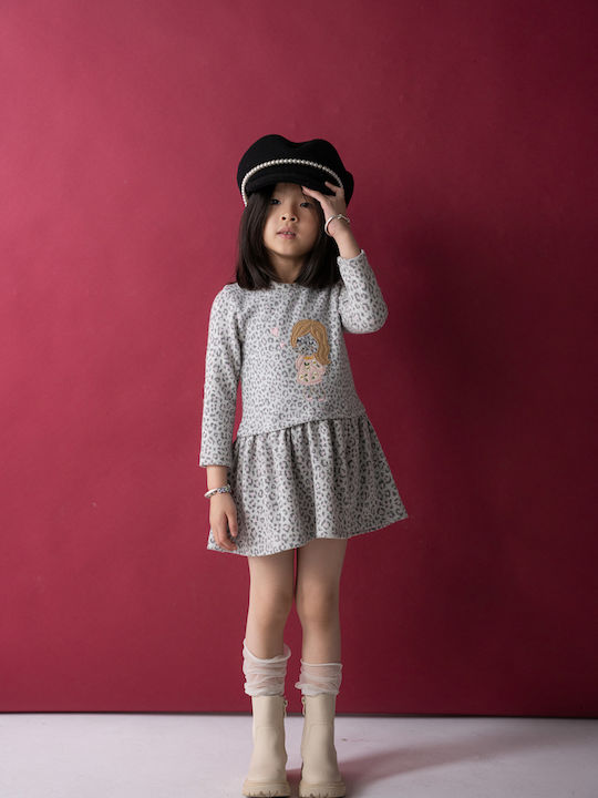 Kinderkleid Langärmelig Gray