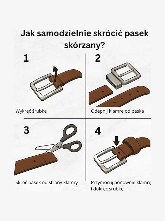 Мъжки Колан Кожен от Кожа Имам Кафяв