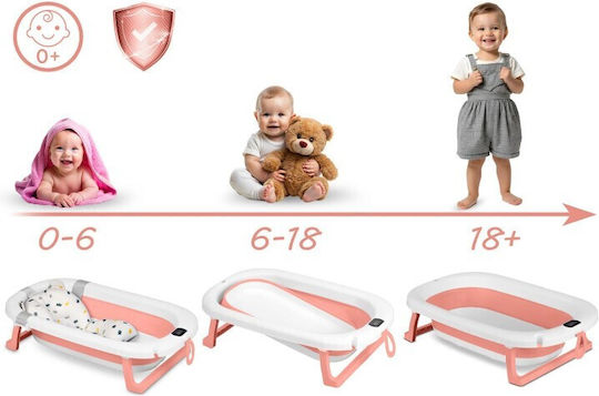Ricokids Μπανιέρα Μωρού με Βάση με Θερμόμετρο Ροζ