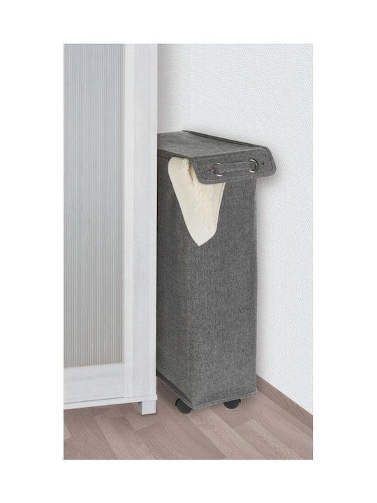 Wenko Corno Fabric Laundry Basket 44.4lt with Lid Gray
