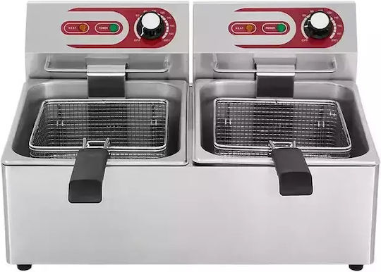 Lappas Ηλεκτρική Φριτέζα Διπλή 3kW Χωρητικότητας 2x8lt