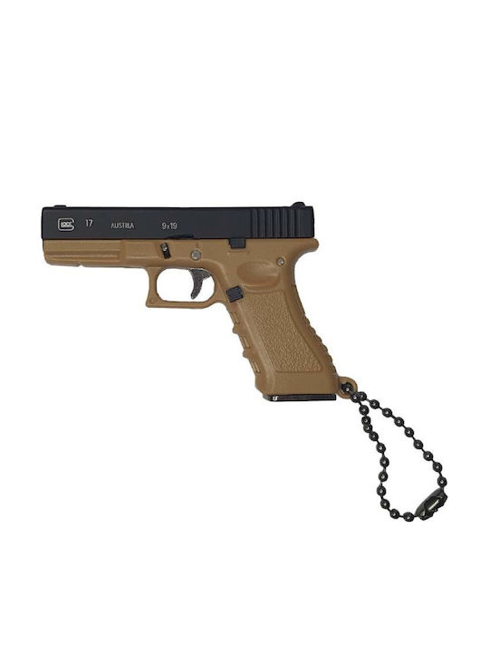 Glock G17 Пистолет Миниатюра Ключодържател Черно Тъмно