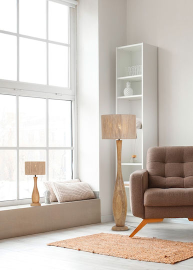 Trio Lighting Floor Lamp H135xW40cm. with Socket for Bulb E27 Beige
