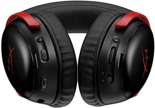 HyperX Cloud III S Безжичен Надушници Геймърски слушалки с връзка Bluetooth / USB Black/Red за Nintendo Switch / PC / PS5 / PS4