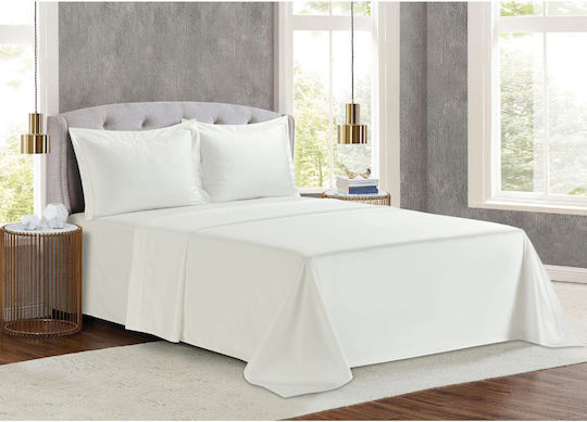 Liolios Home Sheet Sets Queen 245x270cm. Monaco White 4pcs