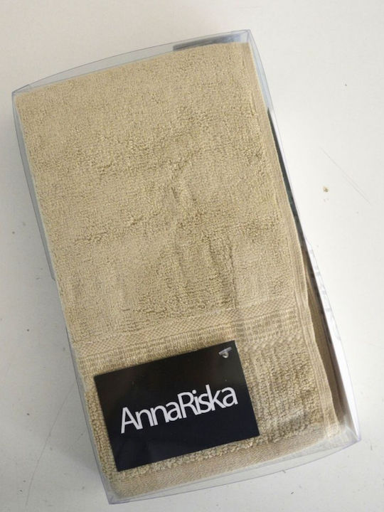 Anna Riska Hand Towel 30x50cm Beige Aqua Blue 3 Pieces Weight 600gsm