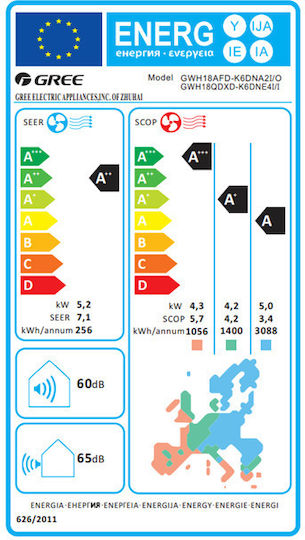 Gree Mistral Wand-Klimaanlage Innenraumgerät (18000 BTU)