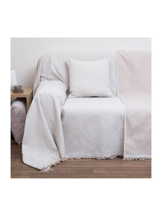 Viopros Throws & Couch Blankets Sofa Throws 2 Sides Jacquard 180x240cm Beige