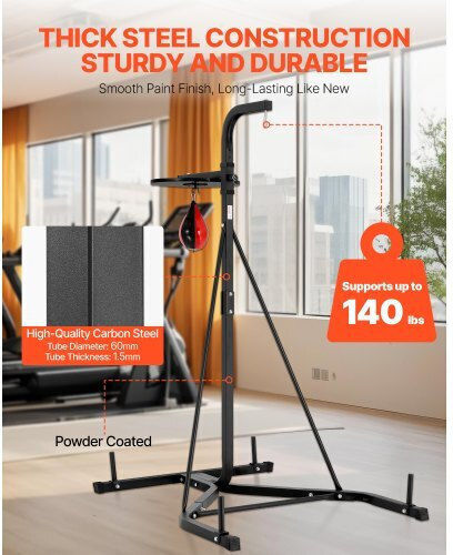 Vevor 2 In 1 Heavy Duty Punching Bag Frame Boxing Punching Fitness Stand Steel