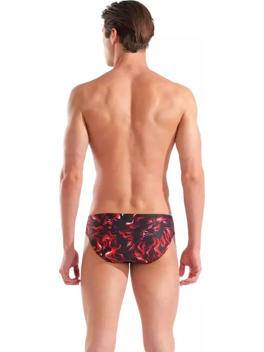 Men's Swimwear Slip Black with Patterns