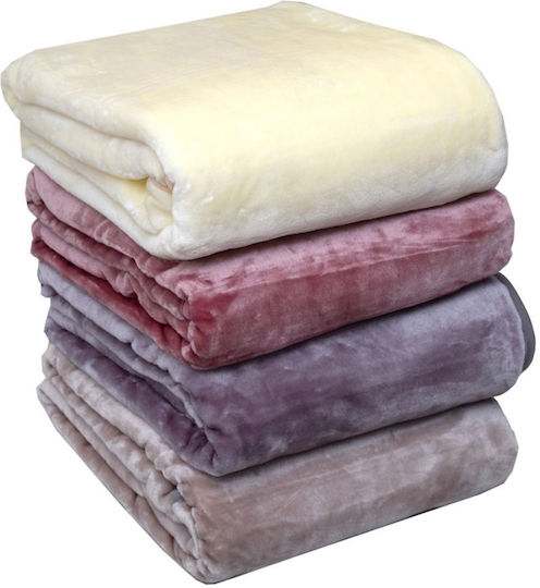 Anna Riska Velvet Blanket Queen 220x240cm Grey