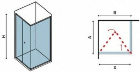 Karag M4s Panou De Duș Cu Ușă Pliabilă 71x180cm Sticlă Transparentă Cromo