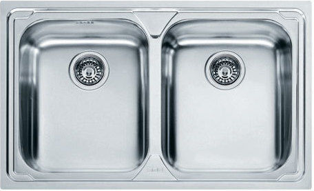 Franke Logica Line Lll 620 1010153295 Drop-In Sink Inox Matte W79xD50cm Silver