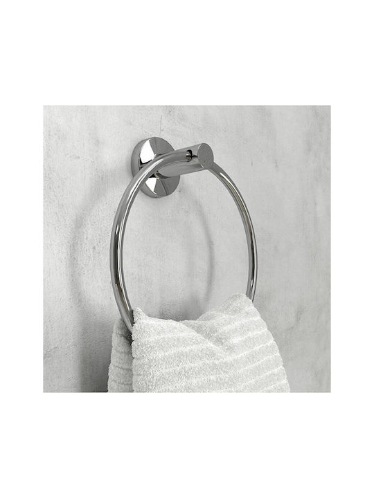Karag Ράγα Μπάνιου Μονή Επιτοίχια με Βίδες ​17x5.2cm Inox Γκρι