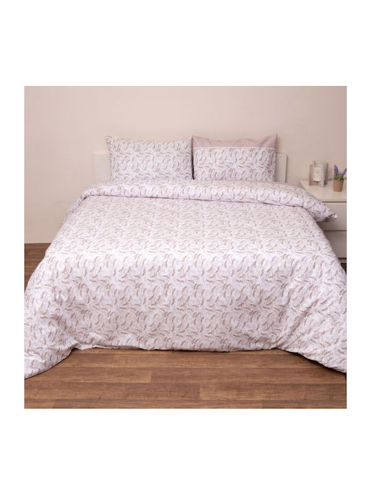 Anna Riska Duvet Cover Set Cotton Single with Pillowcase 160x240 Premium Beige