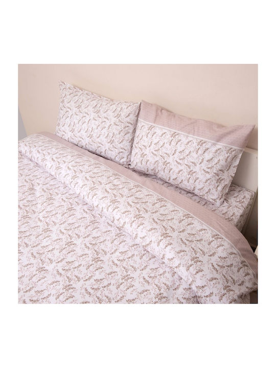 Anna Riska Duvet Cover Set Cotton Single with Pillowcase 160x240 Premium Beige
