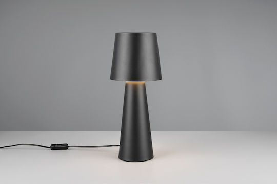 Trio Lighting Μεταλλικό Πορτατίφ για Ντουί E27 με Μαύρο Καπέλο και Βάση